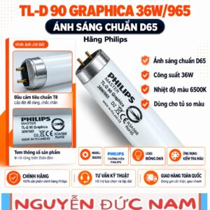 Bóng đèn Philips TL-D 90 Graphica 36W/965 cho kiểm tra màu