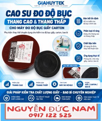 Cao su đo độ bục thang cao và thang thấp cho máy đo giấy carton